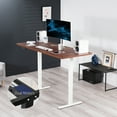 thumbnail image 2 of VIVO Electric Dual Motor 71” x 30” Standing Desk, Dark Walnut Top, White Frame, 2 of 8