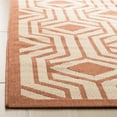 thumbnail image 5 of SAFAVIEH Courtyard Brody Geometric Indoor/Outdoor Runner Rug, Beige/Terracotta, 2'3" x 6'7", 5 of 9