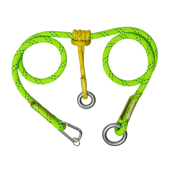 Rope Logic Adjustable Friction Saver 5/8" x 10' KMIII w/accessory, green (36412)