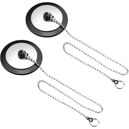

Maozh01 2 Pieces Drain Plug with Metal Ball Chain Bathroom Drain Stopper Plugs