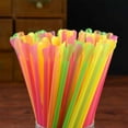 thumbnail image 4 of 200Pcs Spoon Straws Ideal for Snow Cones, Milkshakes, Smoothies, Desserts, Celebrations, Parties, & More(Multi-Colored), 4 of 7