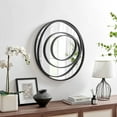 thumbnail image 2 of Danya B. Sonya 25.5-inch Contemporary Continuous Circles Wall Mirror with Black Iron Accents, 2 of 8