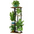 thumbnail image 1 of Soporte para plantas LINZINAR de 4 niveles para 5 macetas, 36 x 23 x 74 cm, negro, 1 of 1