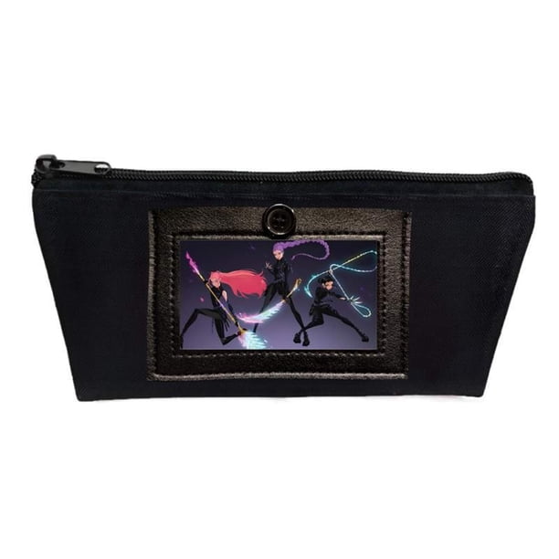 Kpop Demon Hunters Large Pencil Case with Zipper 9" Storage Pen Bag Organizer Stationery, Portable Makeup Bag Best Cute Xmas Collectible Birthday Gift