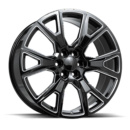 Replica Alloy Rims REPC19 26X10 6X139.7 +31 78.1 Gloss Black Milled