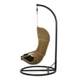 thumbnail image 5 of Yukon Outdoor Wicker Hanging Chair with Stand, Light Brown and Dark Gray, 5 of 8