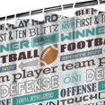 thumbnail image 3 of Football Terms and Icons Pattern Shower Curtain 72"x72" ,Bathroom Decorative Shower Curtains Set with 12 Hooks,Modern Waterproof Washable Shower Curtain, 3 of 6