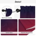 thumbnail image 5 of Black Red Ombre Tier Curtains, Modern Abstract Art Aesthetics Light Filtering Kitchen Curtains, 2Pcs Rod Pocket Half Window Treatments Panels for Sink Cafe Cabinet Camper 27.5x24 Inches, 5 of 9