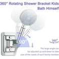 thumbnail image 3 of YaoHui Support de Douche Sans Perçage, Support Universel pour Pomme de Douche Réglable à 360°, Support de Douche Mural, Support Mural pour Pomme de Douche Réglable, 3 of 5