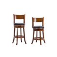 thumbnail image 4 of Bowery Hill 25.5" Contemporary Wood Swivel Bar Stool in Walnut, 4 of 9
