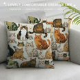 Sheronv Cute Cat Graphic Decorative Throw Pillow Cover for Home, Couch