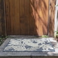 thumbnail image 3 of 2x3 Water Resistant, Small Indoor Outdoor Rugs for Patios, Front Door Entry, Entryway, Deck, Porch, Balcony | Outside Area Rug for Patio | Dark Blue, Floral | Size: 1'11'' x 3', 3 of 7