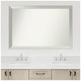 thumbnail image 4 of Amanti Art Custom Framed Wall and Bathroom Mirror (33 x 48 in.), Brushed Sterling Silver Frame, 4 of 7