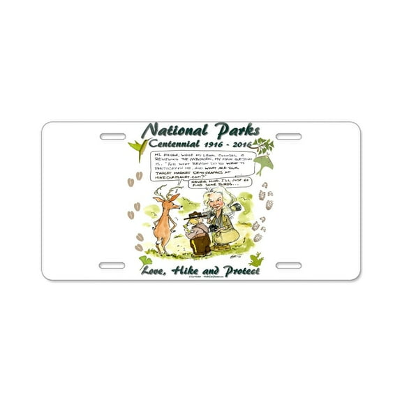 CafePress - National Parks Centennial - Aluminum License Plate, Front License Plate, Vanity Tag