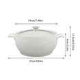 thumbnail image 2 of Ceramic Soup Tureen w/Glass Lid, Porcelain Serving Soup Tureen for Restaurant Home Kitchen Decoration, White Porcelain Ceramic for Soup(7.5inch), 2 of 19