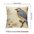 thumbnail image 4 of Acheng Vintage Ink Painting Blue Bird Robin and Flower Throw Pillow Cover Case Cushion Cover for Couch Sofa Home Decoration Square Pillowcase,Set of 2 White(Two Side print) 12x12in, 4 of 7