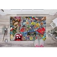 thumbnail image 5 of Office Rug, Colorful Rugs, Large Rugs, Outdoor Rugs, Soft Rugs, Graffiti Rugs, Entry Rug, Bedroom Rugs, Colorful Graffiti Rugs, Thin Rug, 5.2'x7.5' - 160x230 cm, 5 of 8
