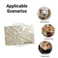 thumbnail image 5 of Amarainy Shell Pattern Beige Gold Trim Placemats Set Of 4 For Home Kitchen Table Decor 12x18 inch, 5 of 5