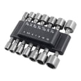 thumbnail image 2 of 14pcs Power Nuts Driver Drill Bit Tools Set Metric Socket Wrench Screw 1/4'' Driver Hex and SAE Socket Wrench Screws for Power Tools, 2 of 9