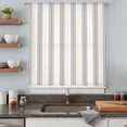 thumbnail image 5 of Blue Striped Sheer Curtains 84 Inches Long, Modern Stripes Farmhouse Light Filering Curtains, Breathable Simi Curtain Privacy Drapes for Living Room Bedroom Lightweight Window Treatment, 5 of 9