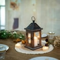 thumbnail image 3 of ZZlannVintage Wooden Decorative Lantern For Hanging Display, Handcrafted Rustic Farmhouse Style Filled With Decorations, Minimalist Cottage Design, 3 of 5