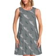 thumbnail image 1 of Naloa Robe d'Été Décontractée Sans Manches à Col Rond Imprimé Requin pour Femmes, Printemps, Plage, Vacances, 1 of 7
