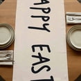 thumbnail image 5 of Easter Eggs Table Runner, Rabbit Spring Botanical Wildflowers Bunny Beige Cotton Linen Table Runners 70 Inches Long, Dresser Scarf Runner for Dining/Kitchen/Coffee/TV Stands/Cabinets 13''x70'', 5 of 9