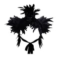 thumbnail image 3 of Capa de plumas artificiales, capa creativa, chal de Halloween, encogimiento de hombros para mujer, carnaval Negro, 3 of 9