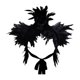 thumbnail image 3 of Capa de plumas artificiales decorativa cómoda y fácil de llevar decoración para el hombro Negro, 3 of 9