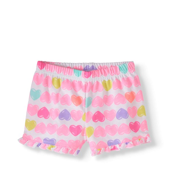 Baby Girl Stripe Knit Ruffle Shorts