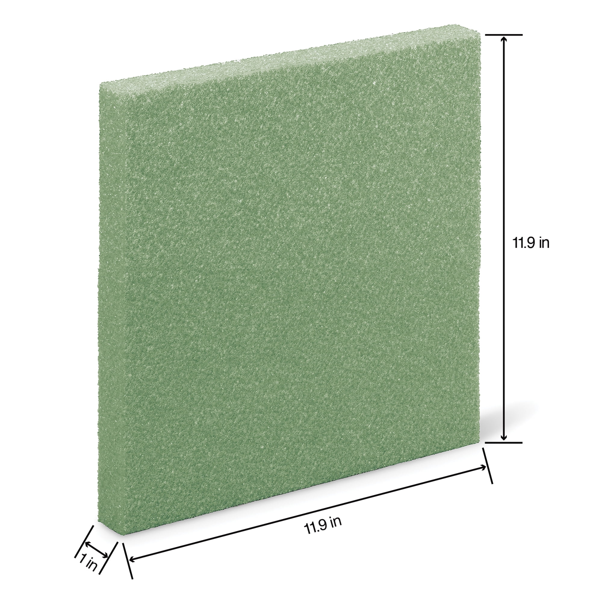 (2 pack) FloraCraft FloraFōM Block 1 inch x 11.9 inch x 11.9 inch Green