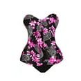 thumbnail image 4 of DHFJKG Women's Strapless Two Piece Swimsuits Floral Flowy Swim Top Briefs Tummy Control Bathing Suit Stylish Beachwear, 4 of 4
