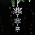 thumbnail image 2 of vnanda Party Supplies Christmas Snowflake Ornament with Lanyard Creative Shape Transparent Shatterproof Acrylic Pendant Hanging Decor, 2 of 8