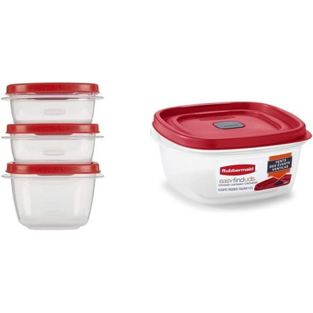 6 piece+ Organization Container - 5-Cup, Red & Easy Find Lids - Racer ...