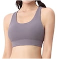 thumbnail image 3 of DuoJiaJ Women Casual Adjustable Breathable Top Bra Underwear Without Steel Ring Gathering Wireless Bras Purple, 3 of 5