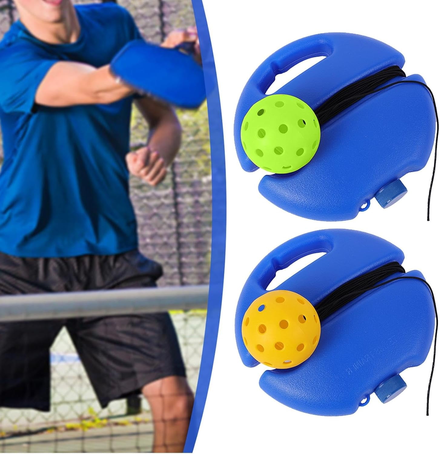 2pack  Pickleball Trainer, Pickleball Trainer, Pickleball Match Buddy, Matchbuddy Pickleball Trainer, Pickleball Training Aids Tool for Beginner Exercise Sport