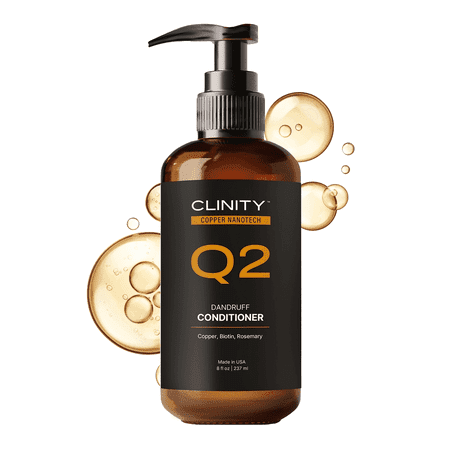 Clinity Q2 Dandruff Conditioner with Copper, Biotin & Rosemary, 8 & 12 fl oz
