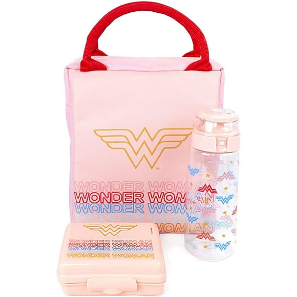 Wonder Woman Rectangular Lunch Bag Set (Pack of 3)