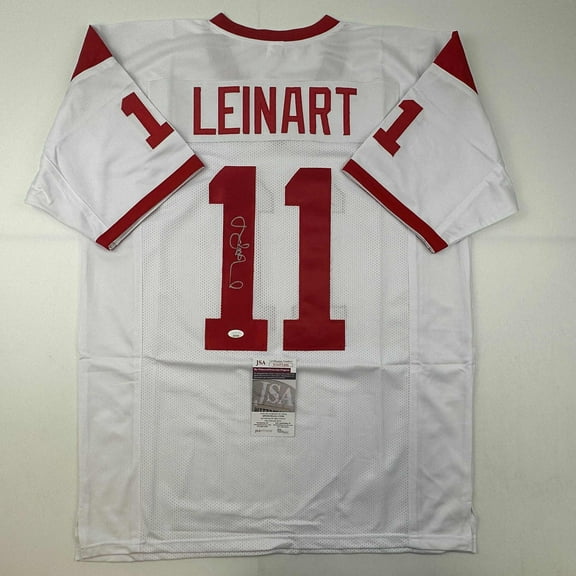 Autographed/Signed Matt Leinart USC White Football Jersey JSA COA
