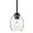 Clear Glass Striped, Black, variant on Gold Pendant Light, 1-Light Pendant Lights Kitchen Island with Striped Amber Glass Shade, Modern Hanging Light Fixtures for Entryway Dining Room, AD-22299-1P-OR