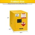 thumbnail image 6 of 18.11" x 18.11" x 23" Fireproof Storage Cabinet, 6 Gallon Fireproof Cabinet Cold-Rolled Steel Yellow Fire Proof with Adjustable Shelf &Locks, (Yellow), 6 of 8