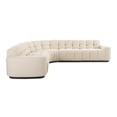 thumbnail image 2 of Moe's Home Collection Roman L-Shaped Sectional Oat Fabric Sectionals, 2 of 6