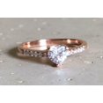 thumbnail image 2 of HeartsAndYou 1.4ct Heart Cut Moissanite Engagement Ring for Women Accents Solitaire 18k Rose Gold Over Silver, 2 of 9