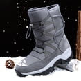 thumbnail image 1 of Botas de nieve de invierno botines de tobillo de caña alta para hombre acogedor para senderismo escalada camping, 1 of 8
