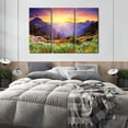 thumbnail image 3 of TISHIRON 3PCS Framed Canvas Wall Art Set,36"x24" Majestic Sunset Mountains Landscape Canvas Art Decor, 3 of 7