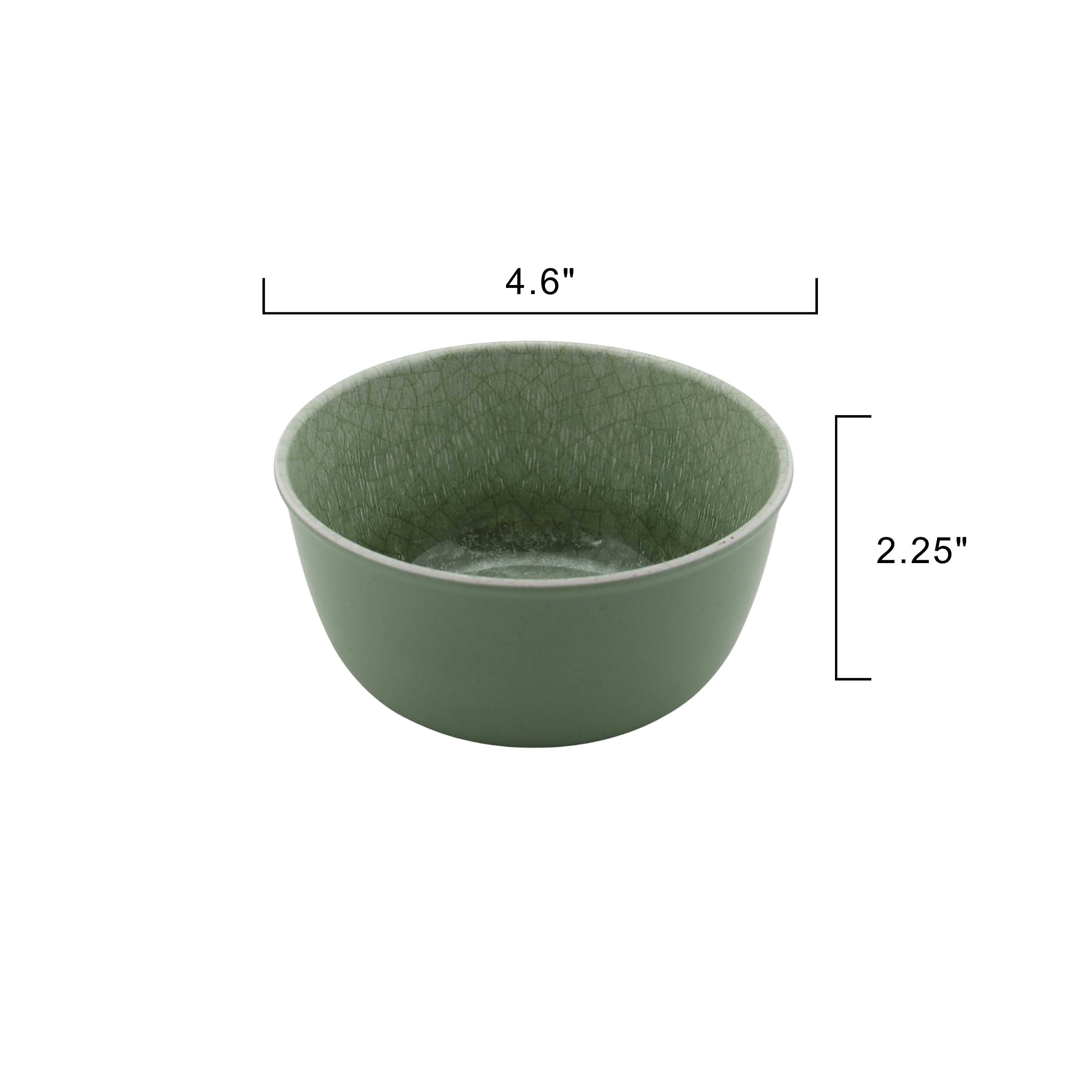 Better Homes and Gardens 2-Piece Bamboo Melamine Green Reactive Dip Bowl Set