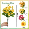 thumbnail image 4 of Yastouay 6 Bundles Artificial Mums Flowers for Outdoors, UV Resistant Fake Flowers for Planter, Mix Yellow Outdoor Faux Plants for Garden Balcony Yard Porch, 4 of 10