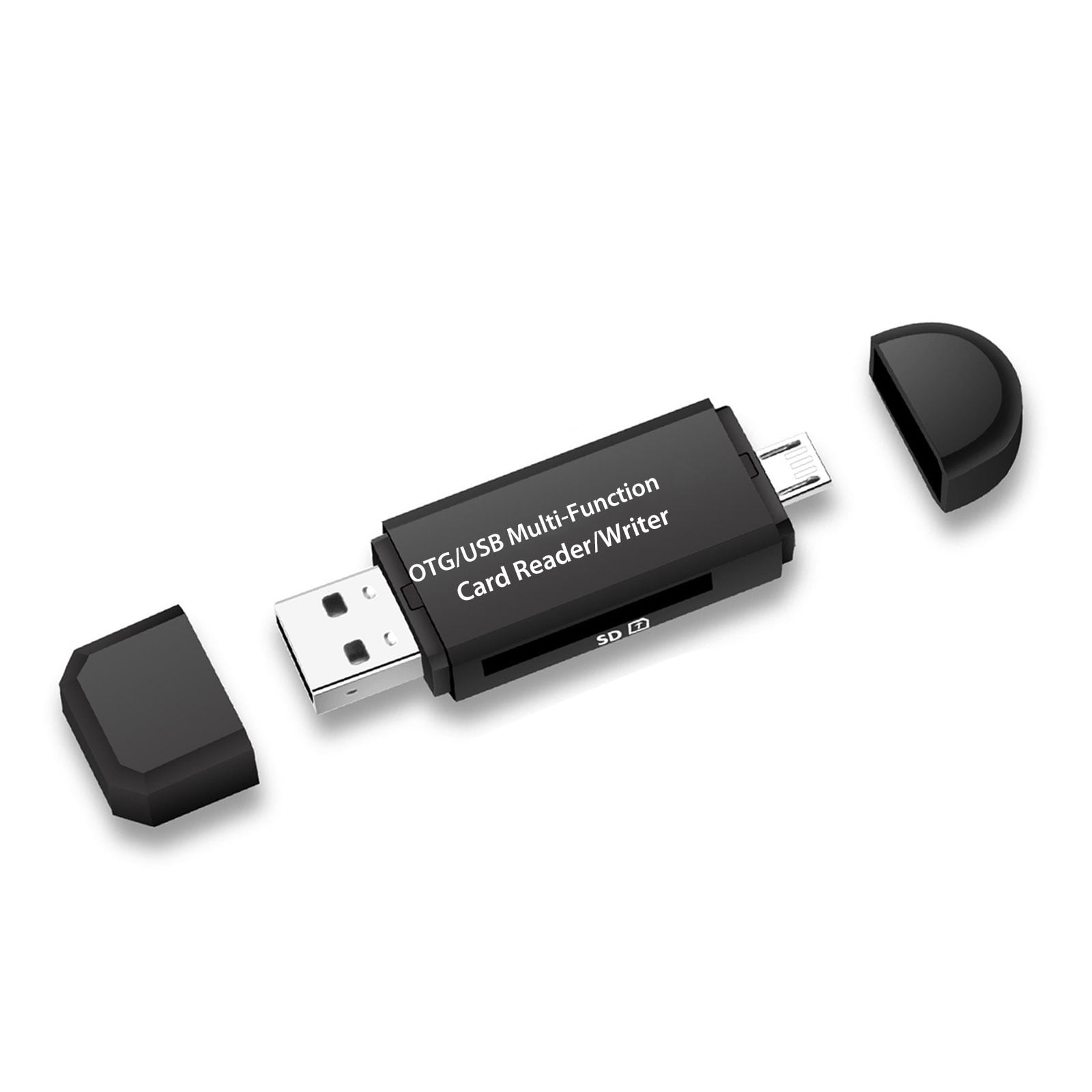 Black Micro USB OTG to USB 2.0 Adapter SD Card Reader For Android Phone Tablet