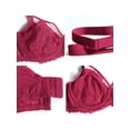 thumbnail image 5 of HSIA Womens Plus Size Bras Full Coverage Mesh Unlined Minimizer Bras Rose Red 42H, 5 of 8