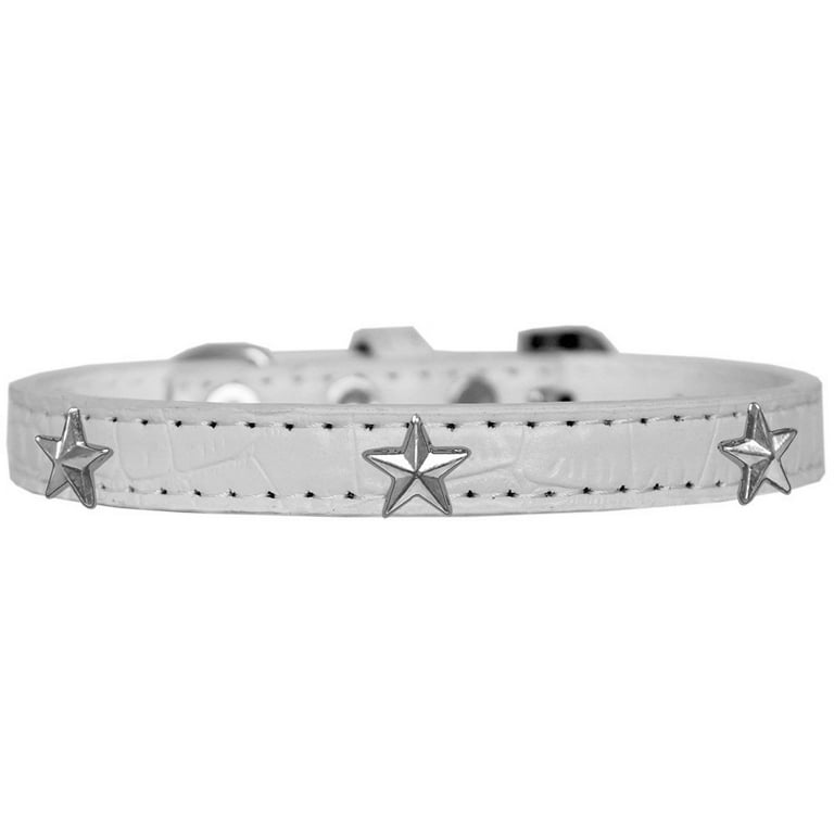 Mirage Pet Products613-01 LV-16 Two Row Clear Crystal Dog Collar